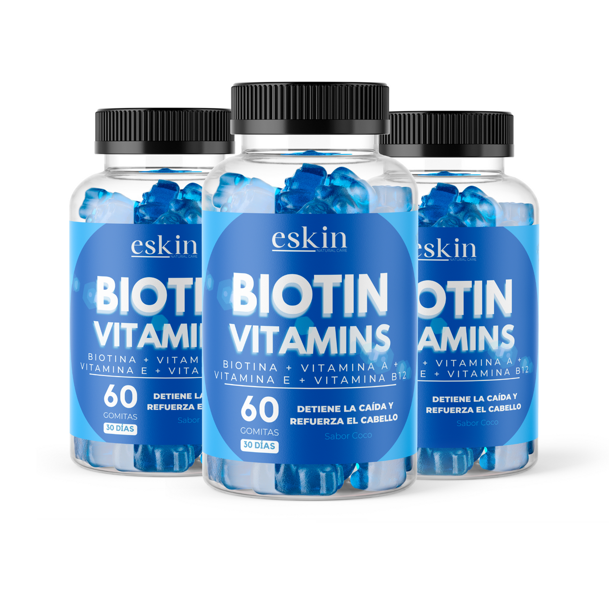 3X PACK BIOTIN Vitamins 60 gomitas - Envío Gratis - eskin®